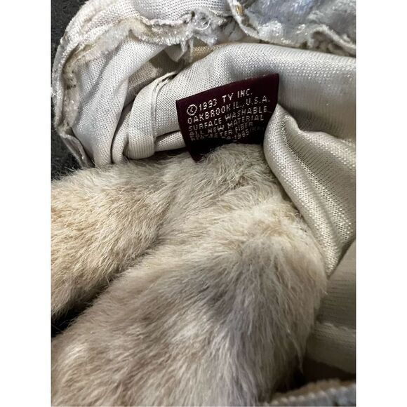 TY Beany Bear 1993 Christmas Bear Gwendolyn Beany Bear With Tag - Picture 6 of 6